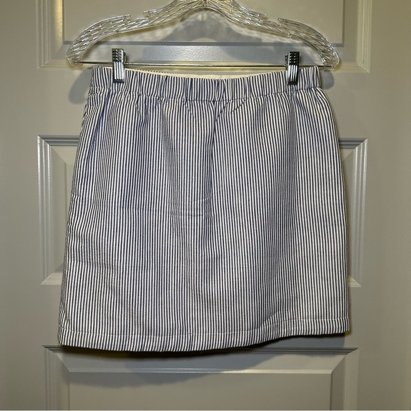 Marleylilly Blue/White Striped Button Snap Front Skirt size S - Picture 6 of 7